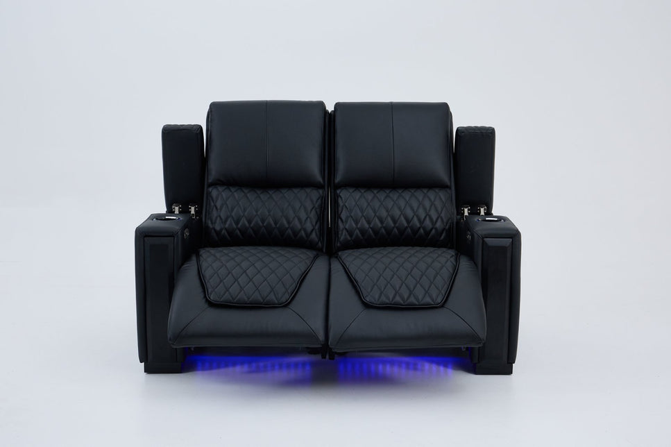 Alexandra LoveSeat Home Theatre Recliner Black
