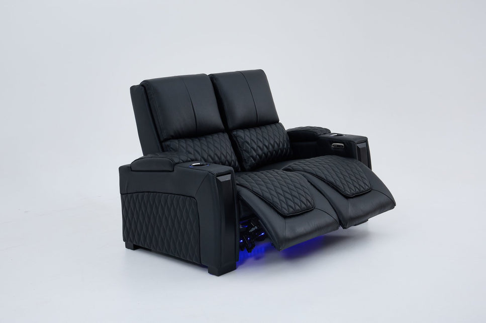 Alexandra LoveSeat Home Theatre Recliner Black