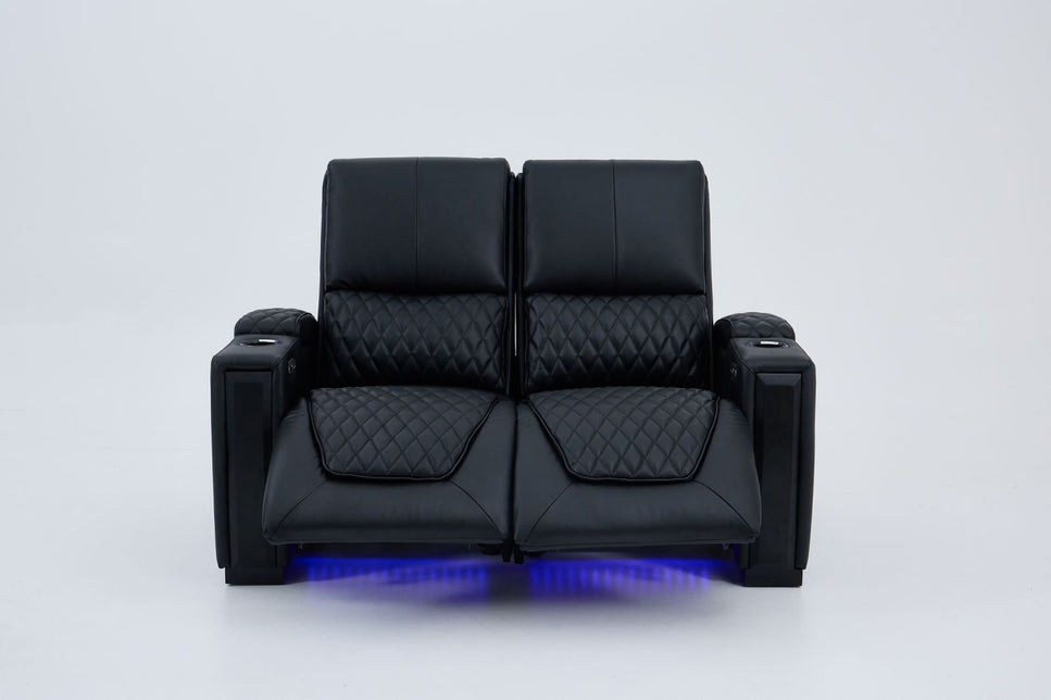 Alexandra LoveSeat Home Theatre Recliner Black