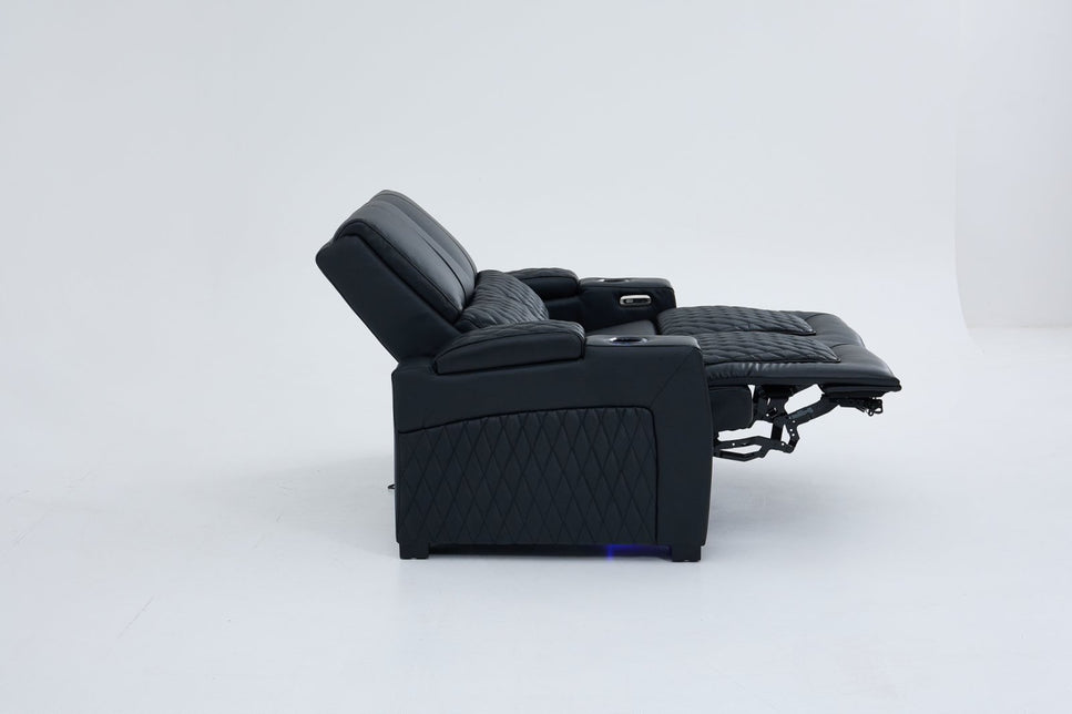 Alexandra LoveSeat Home Theatre Recliner Black