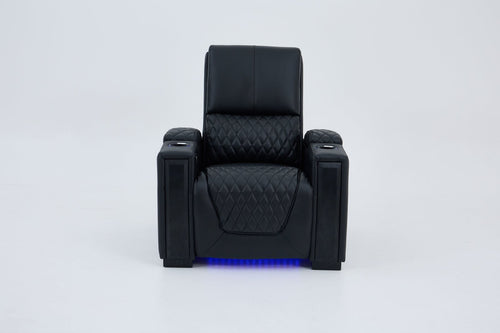 Alexandra Home Theatre Single Electric Recliner Black