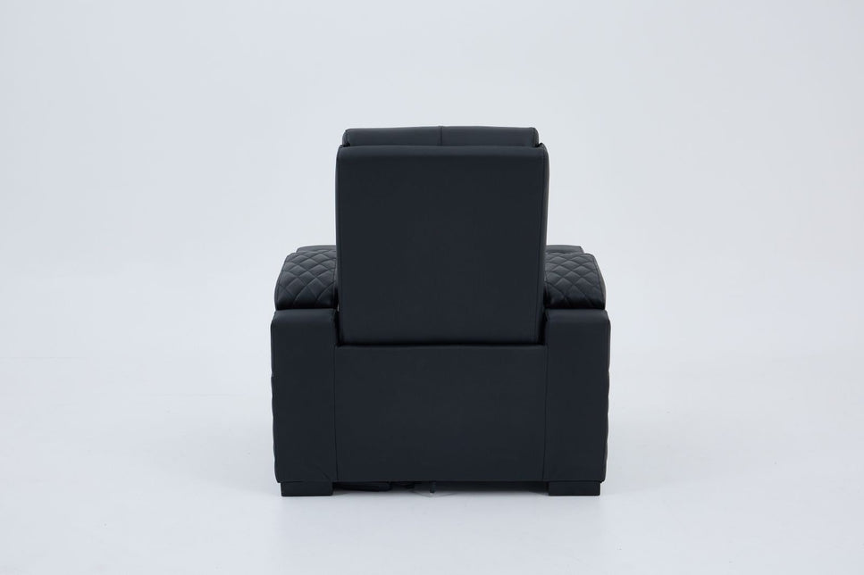 Alexandra Home Theatre Single Electric Recliner Black