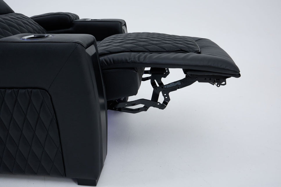 Alexandra Home Theatre Single Electric Recliner Black