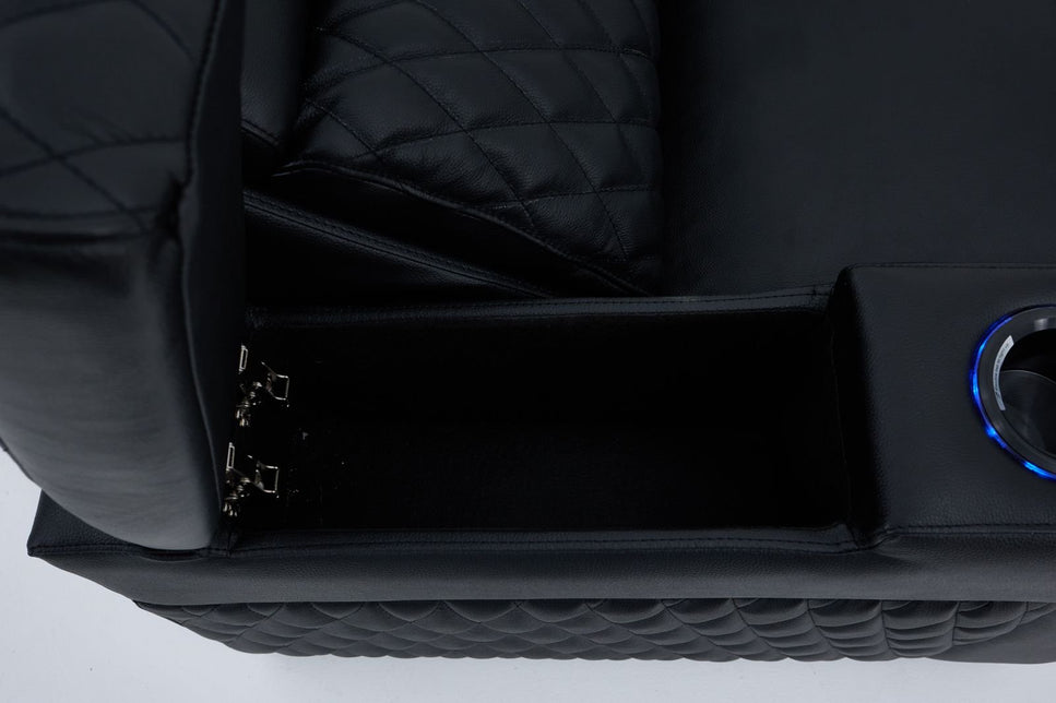 Alexandra Home Theatre Single Electric Recliner Black