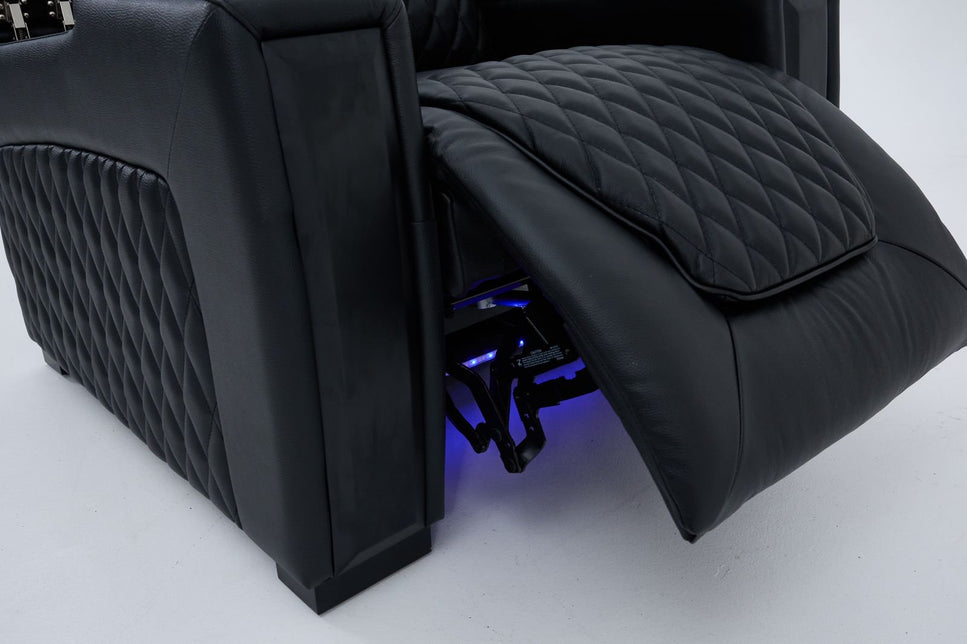 Alexandra Home Theatre Single Electric Recliner Black