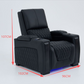 Alexandra Home Theatre Single Electric Recliner Black