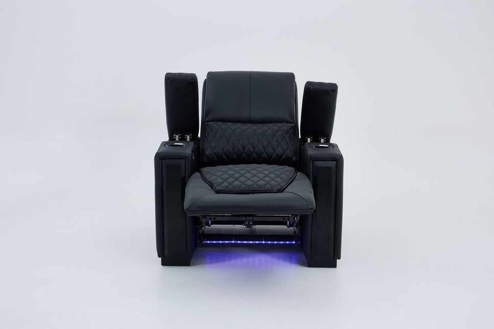 Alexandra Home Theatre Single Electric Recliner Black