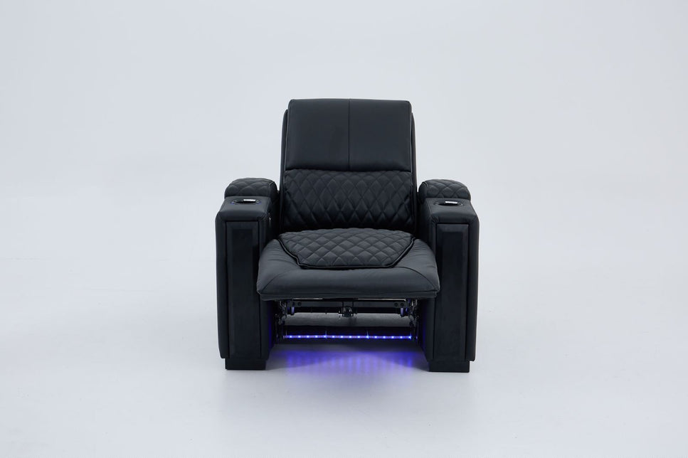 Alexandra Home Theatre Single Electric Recliner Black