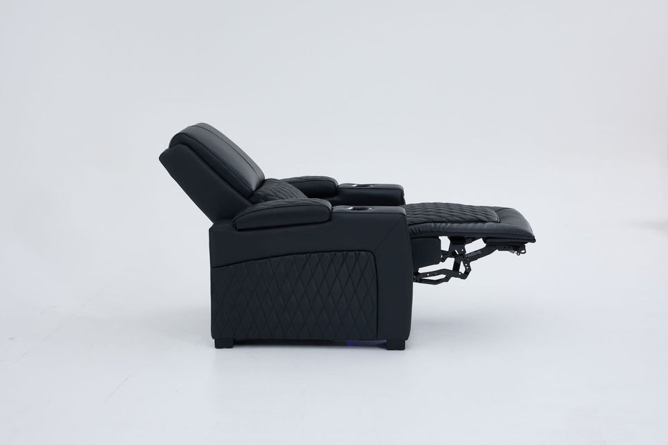 Alexandra Home Theatre Single Electric Recliner Black