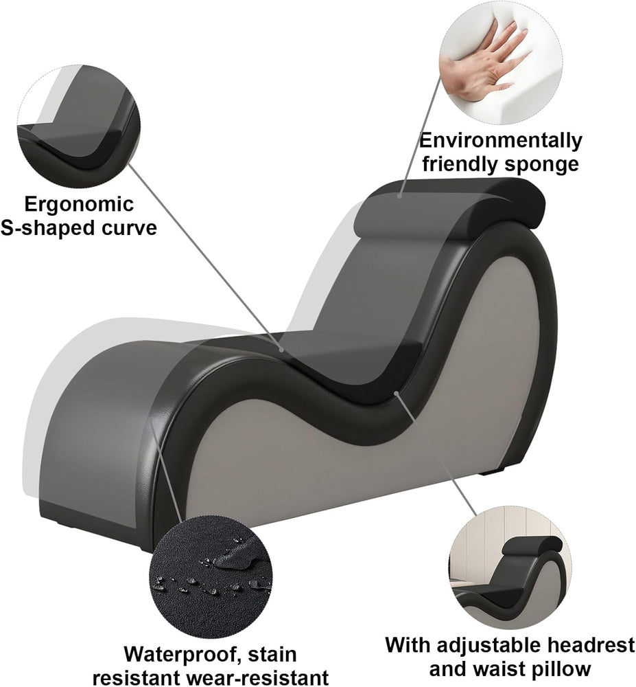 Kama Plus Black&White Tantra Chaise with Pillows