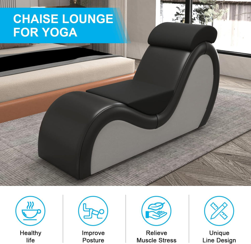 Kama Plus Black&White Tantra Chaise with Pillows